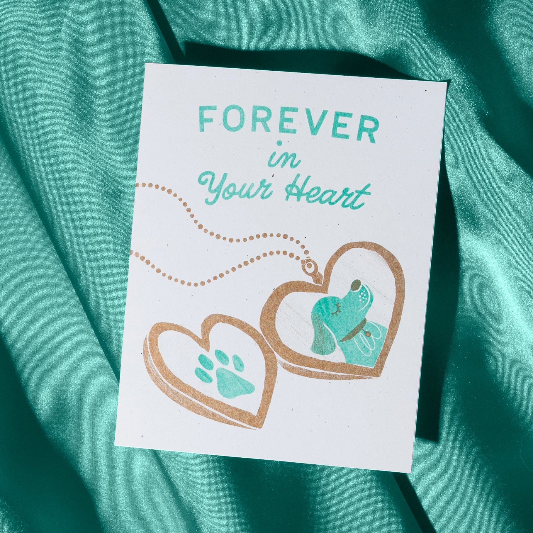 Forever In Your Heart Dog - Risograph Card