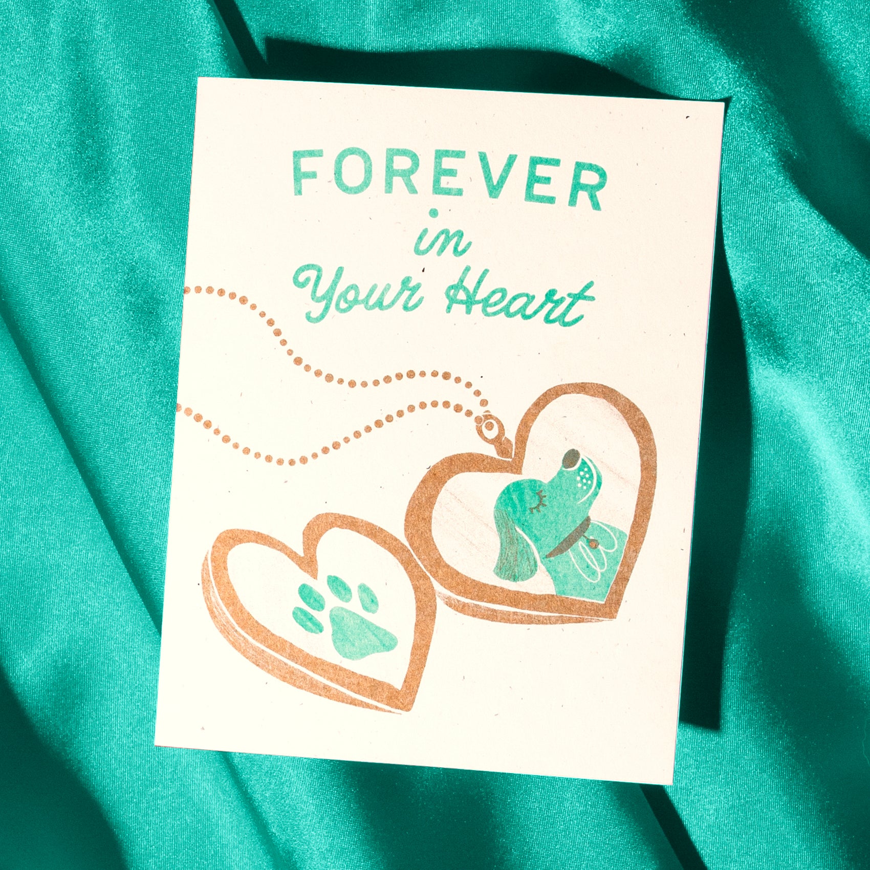 Forever In Your Heart Dog - Risograph Card