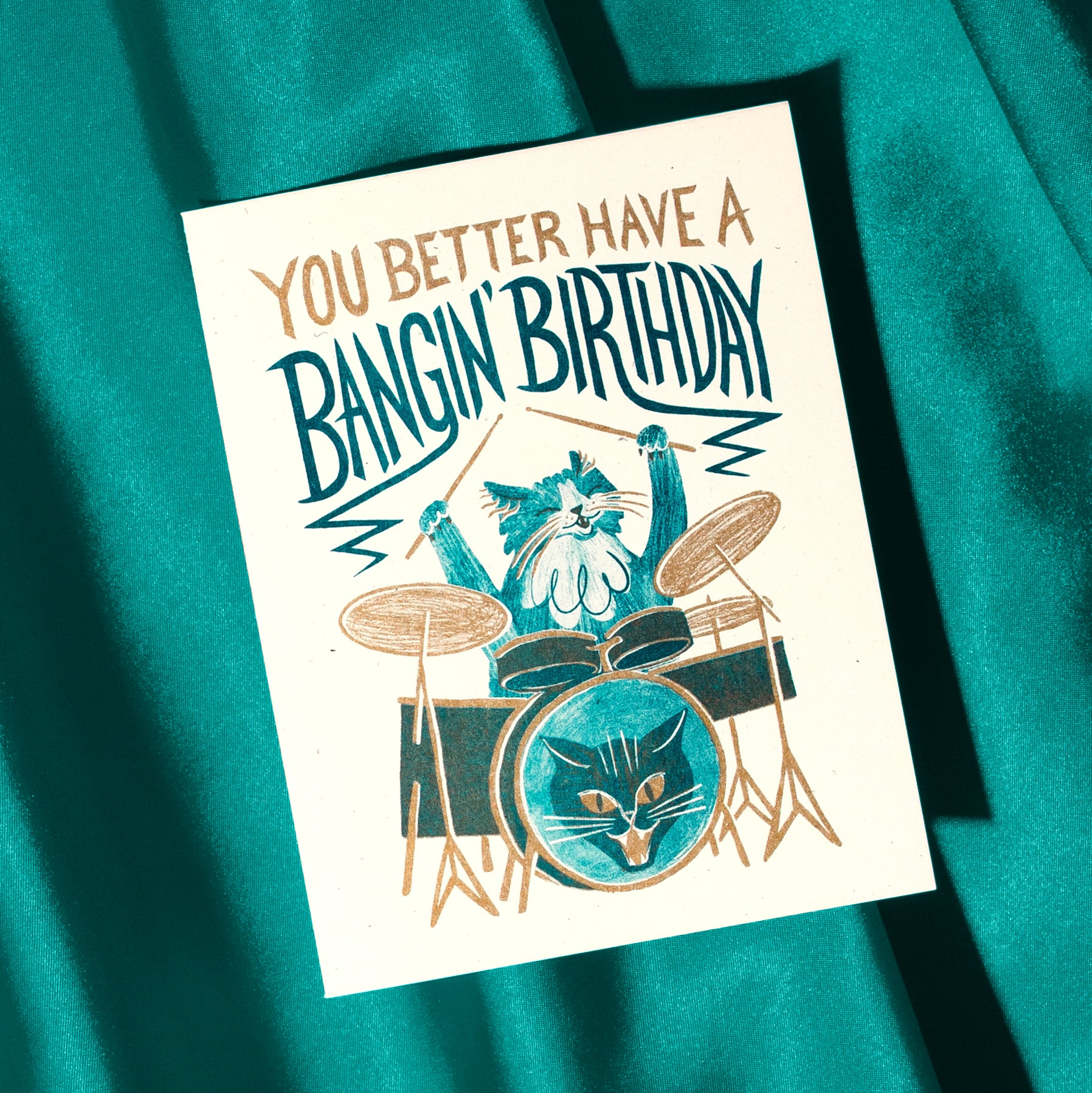 Bangin' Birthday - Risograph Card