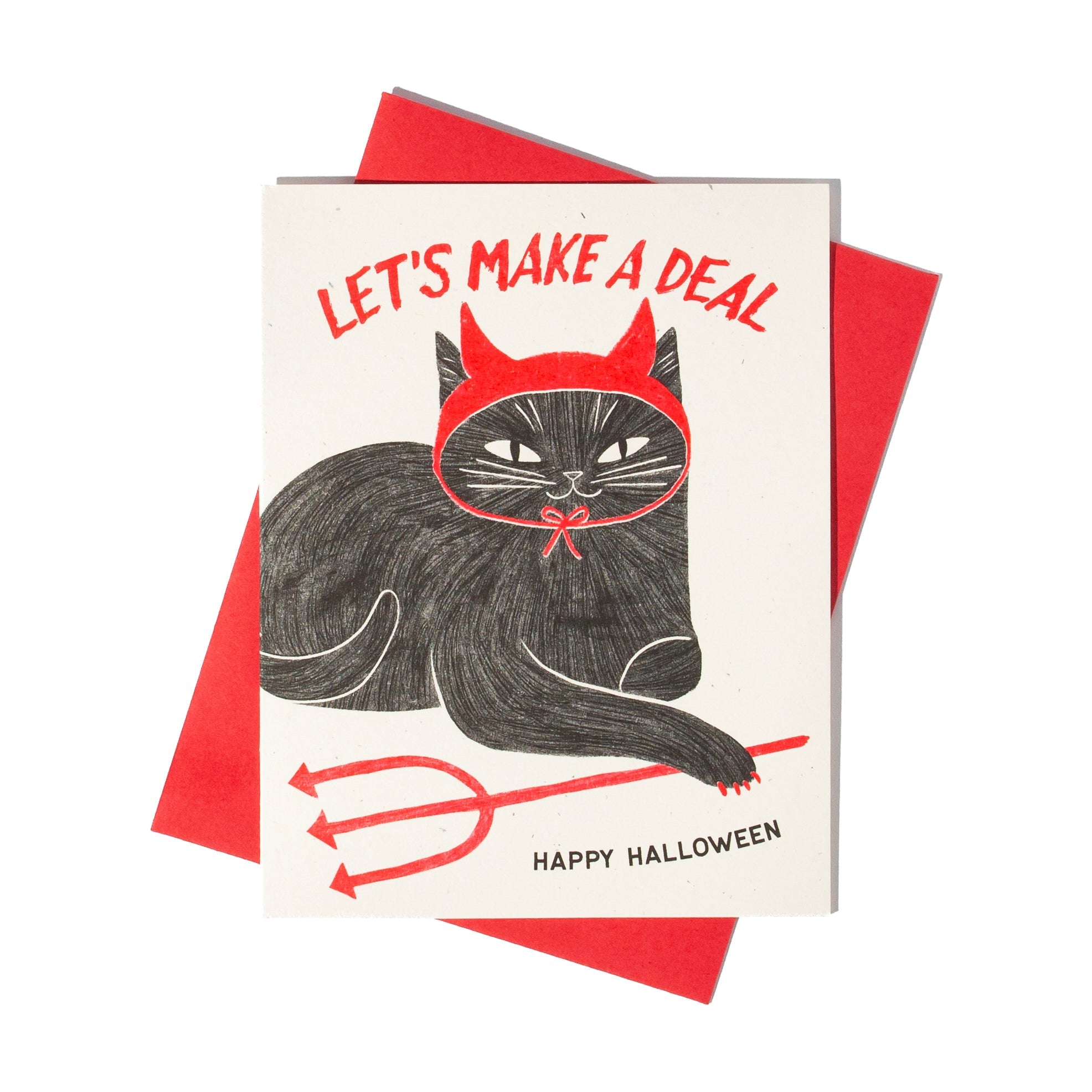 Devil Cat - Risograph Card