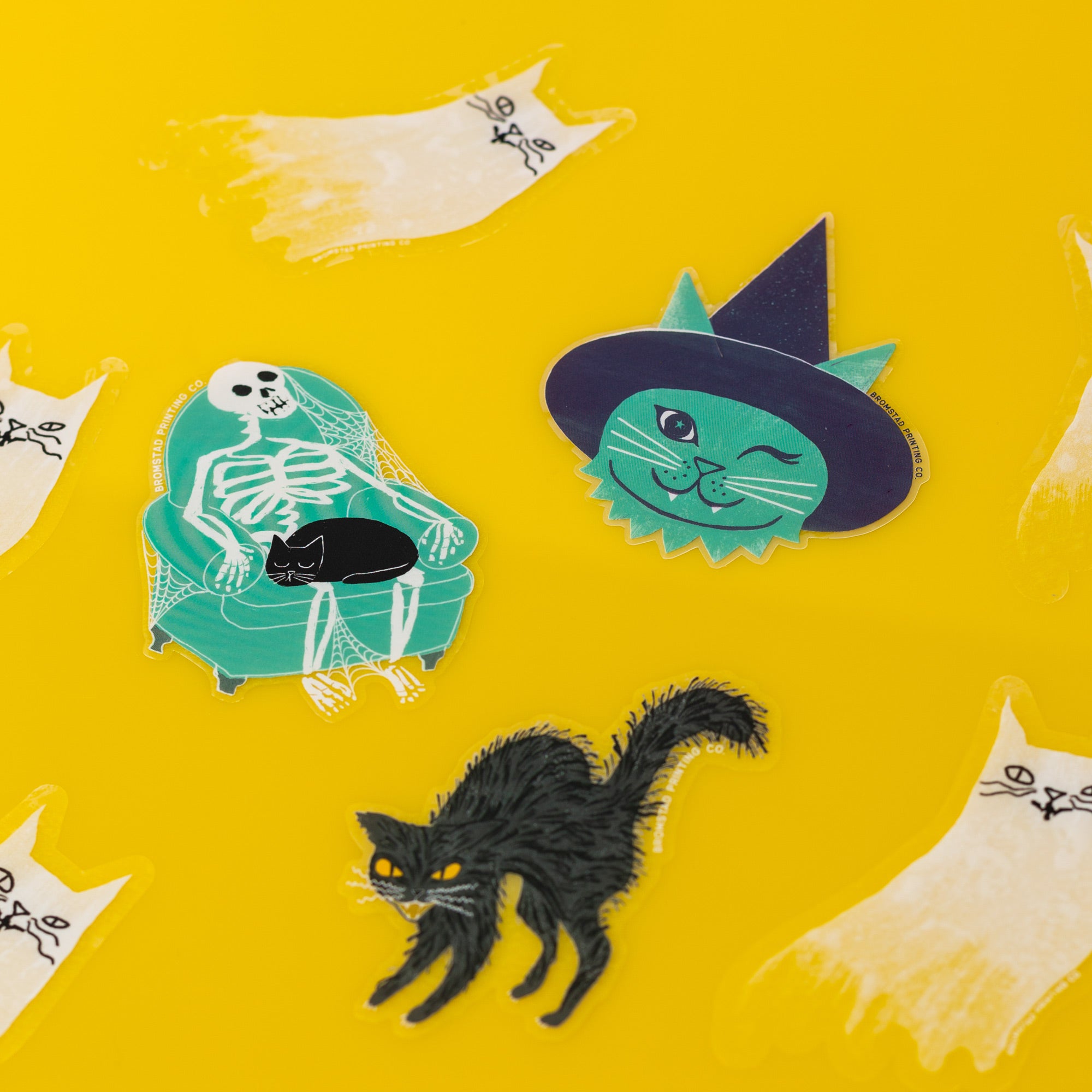 Witch Cat Clear Sticker