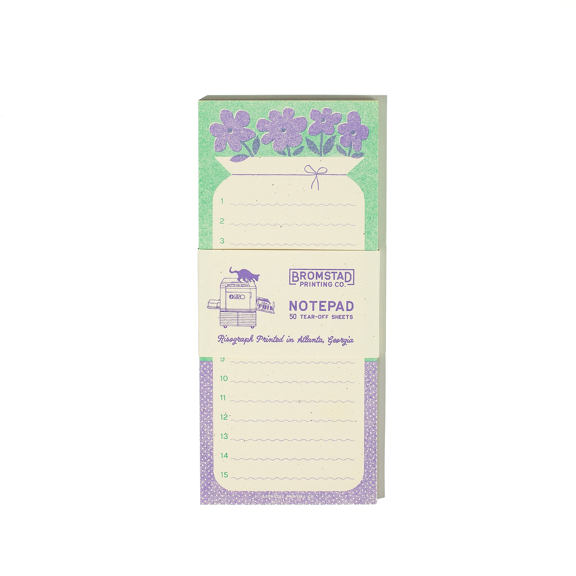 Vase of Flowers - Risograph Notepad