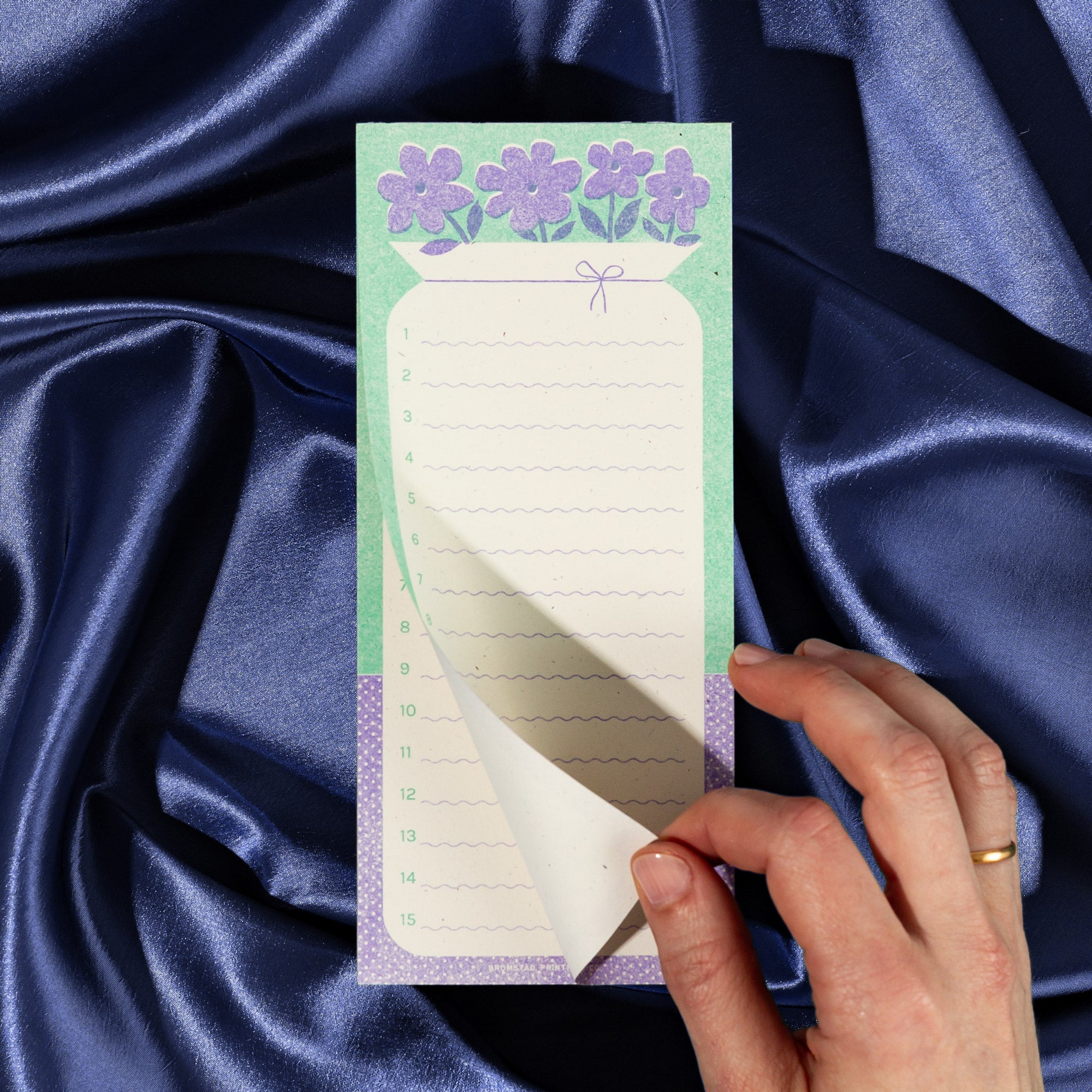 Vase of Flowers - Risograph Notepad