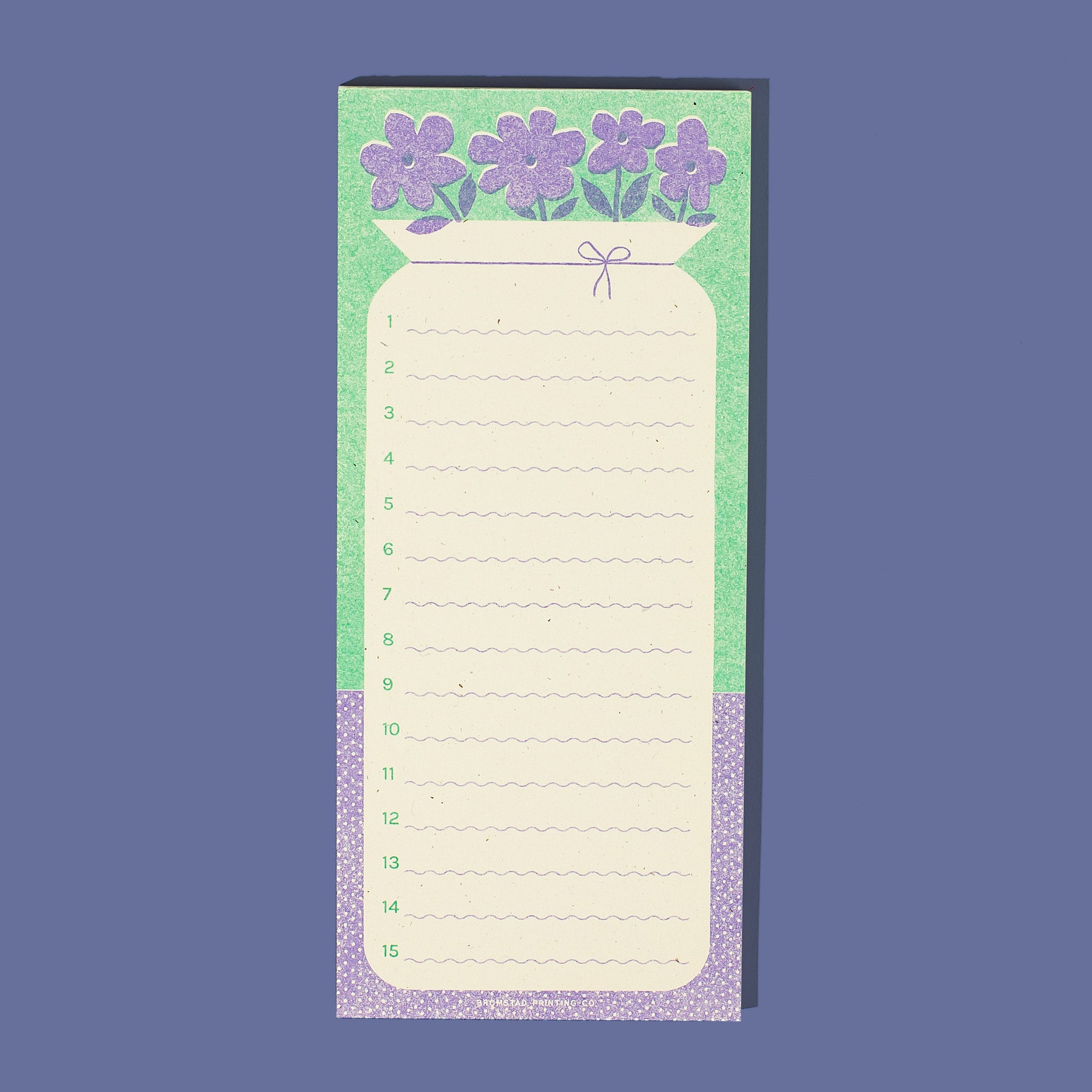 Vase of Flowers - Risograph Notepad