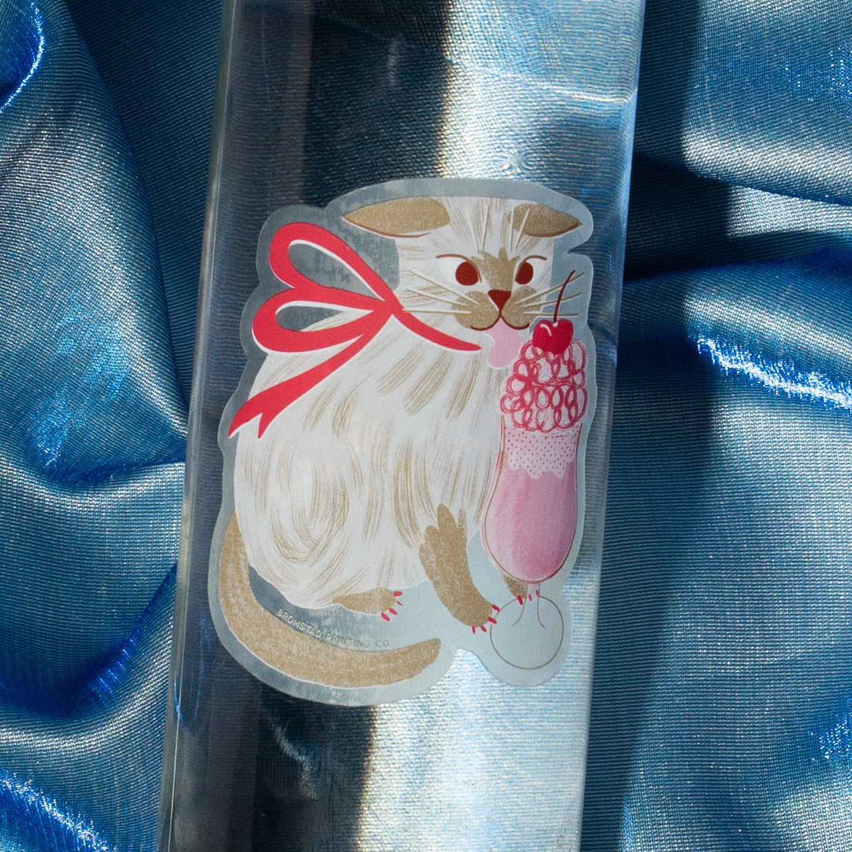Milkshake Cat - Clear Sticker