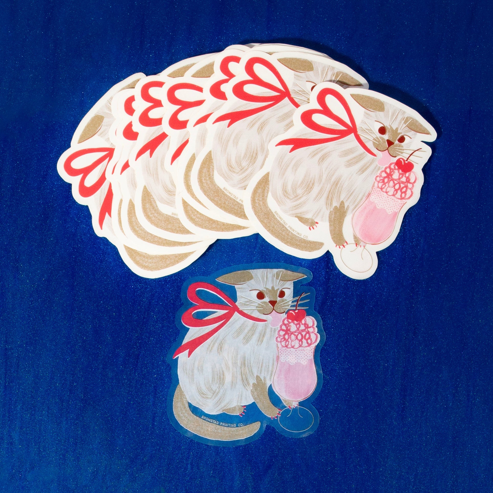 Milkshake Cat - Clear Sticker