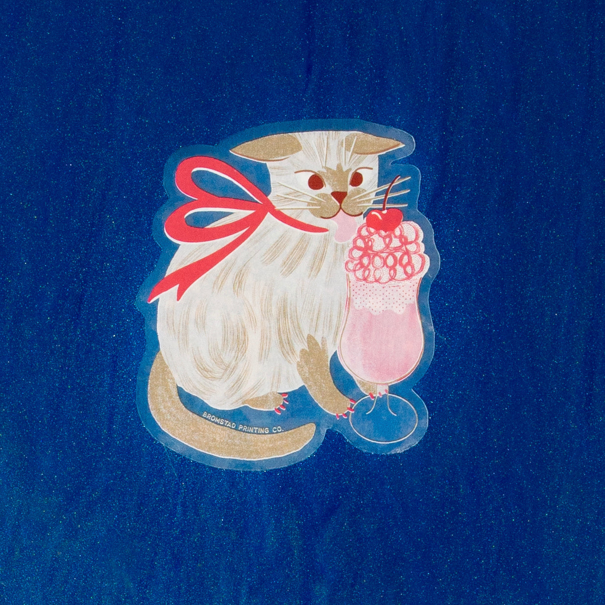 Milkshake Cat - Clear Sticker
