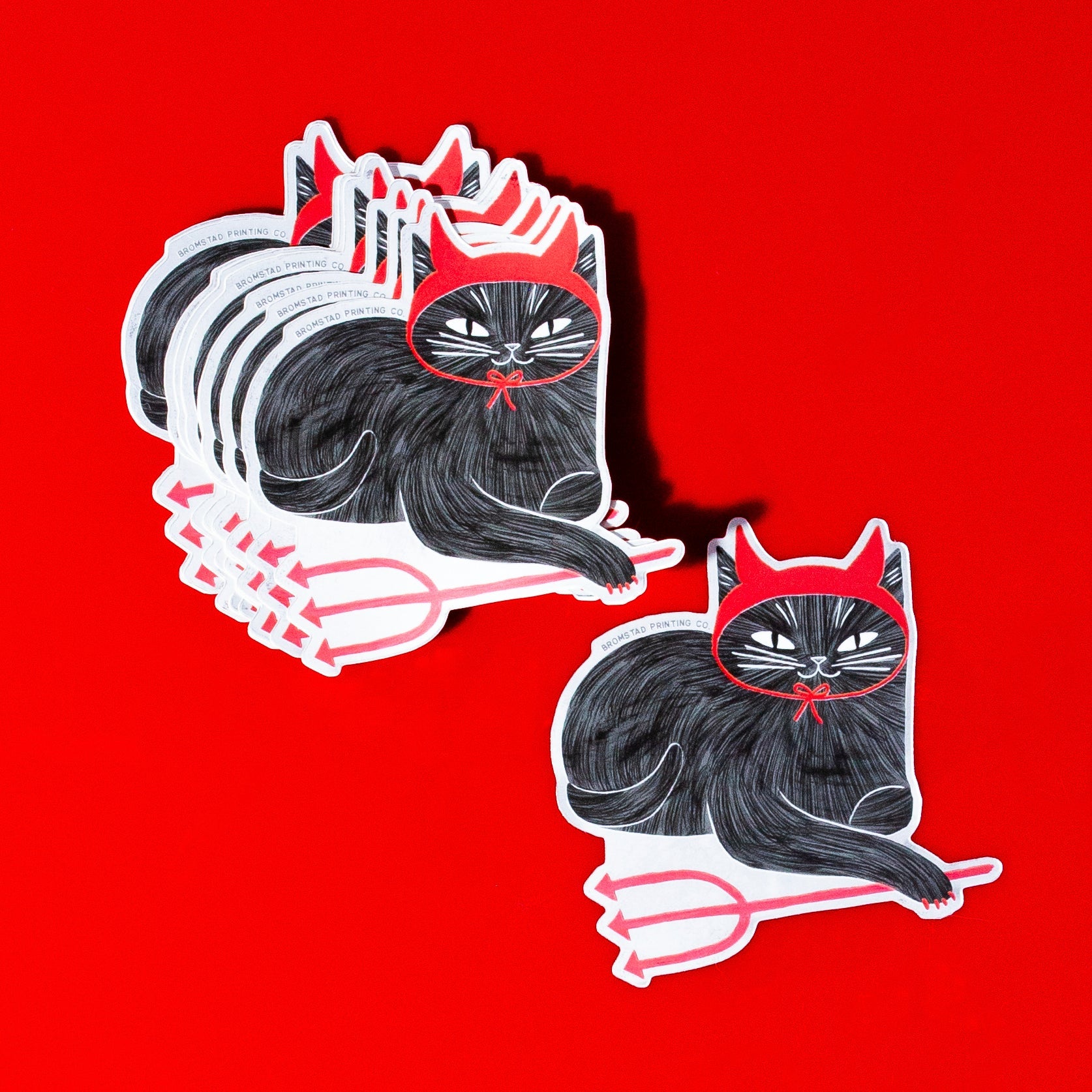 Devil Cat - Mirror Sticker