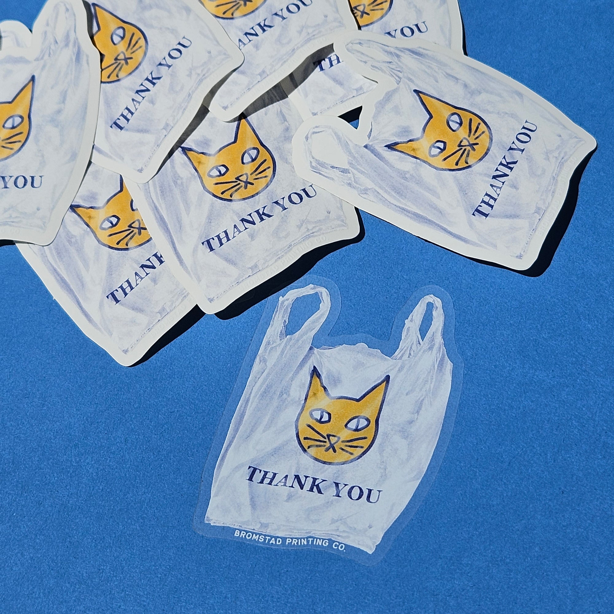 Convenience Store Bag Cat Clear Sticker