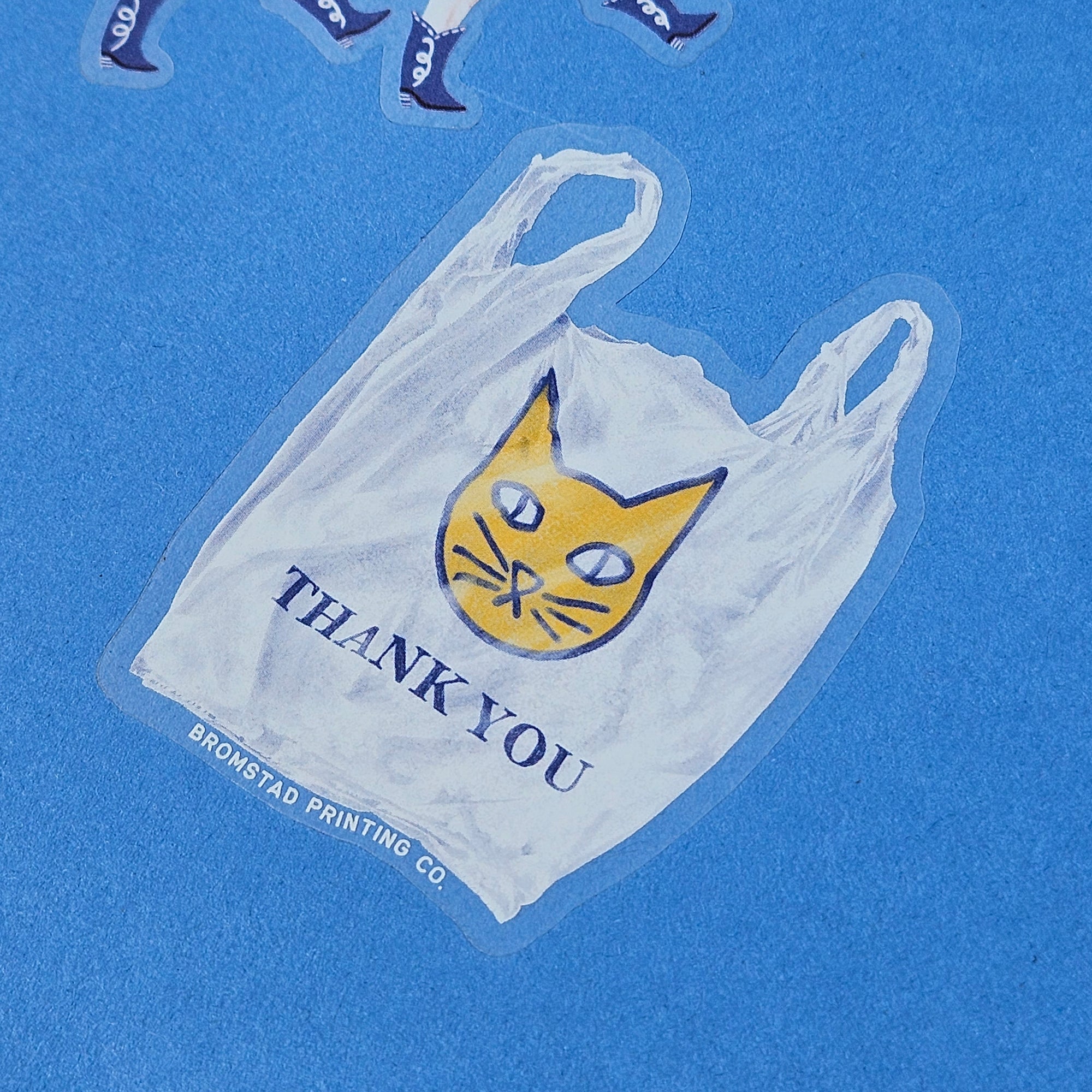 Convenience Store Bag Cat Clear Sticker